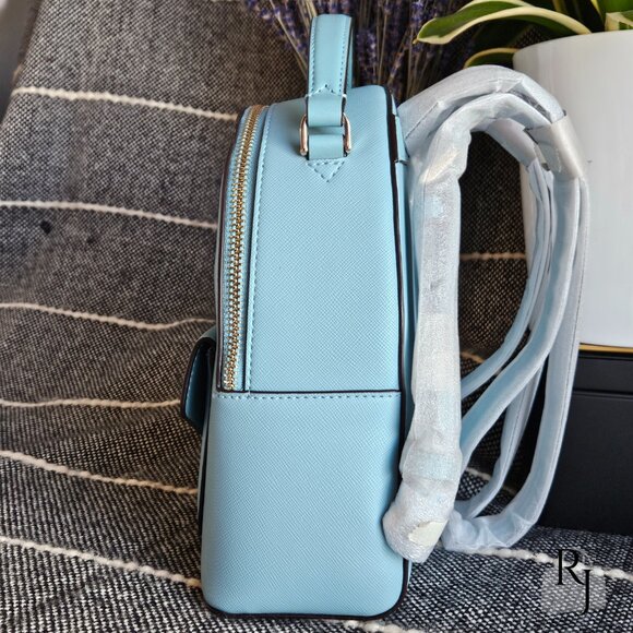 #10 Kate Spade Schuyler Mini Backpack and Wristlet – Smoky Blue - Picture 7 of 16